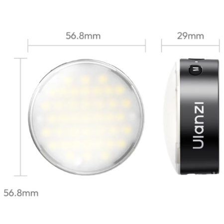 Ulanzi MFL01 (L151) - magnetyczna lampa błyskowa do smartfona z trybem światlła ciągłego - wymiary